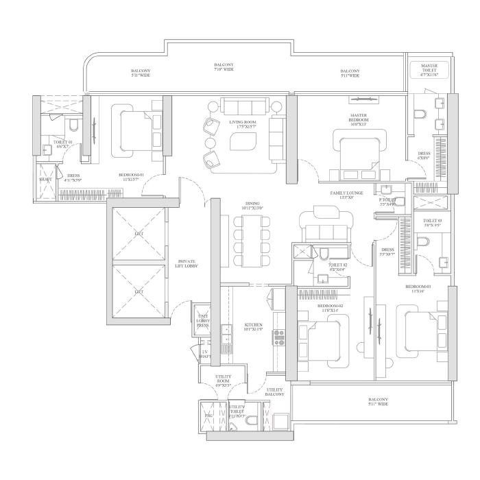 Trump Residences Floor Plan Type 2